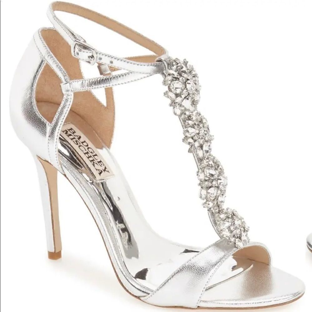 Badgley Mischka 'Leigh' Embellished Evening Sandal